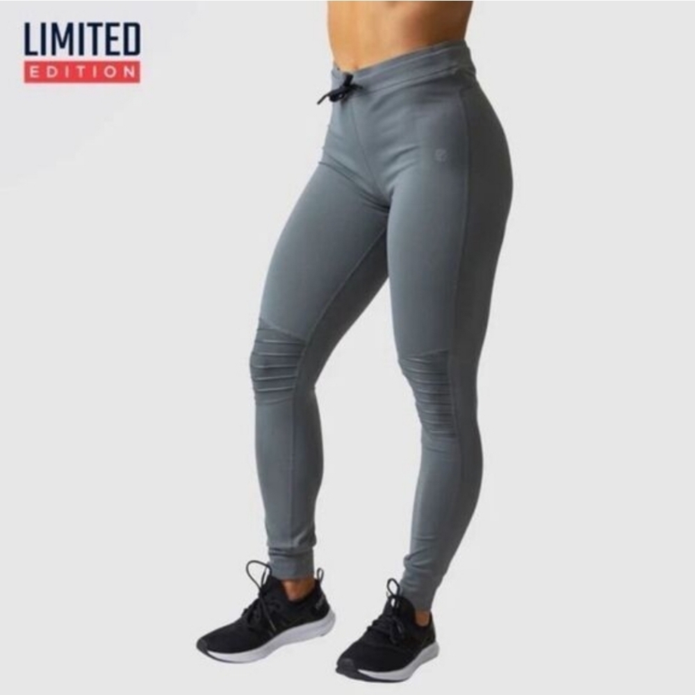 Born Primitive Limited Edition Gray Pleated Moto Jogger Leggings XL